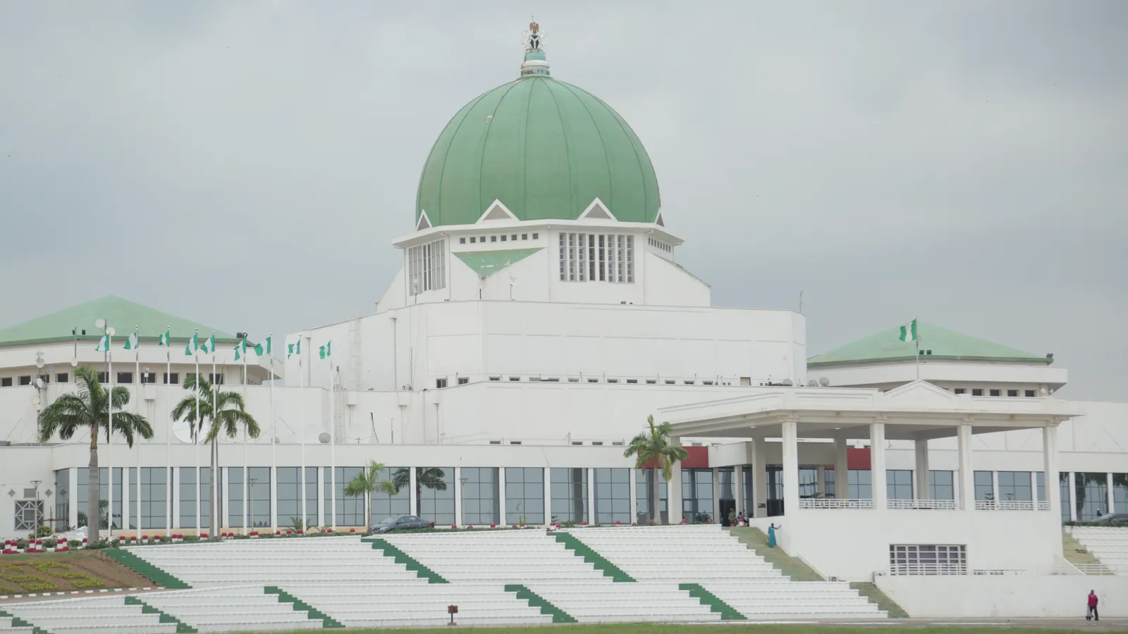 The green-domed National Assembly building in Abuja, Nigeria